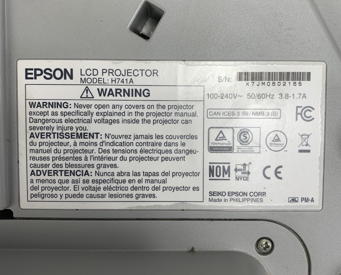 Epson H741A BrightLink 685Wi LCD Projector 4281 Lamp Hours