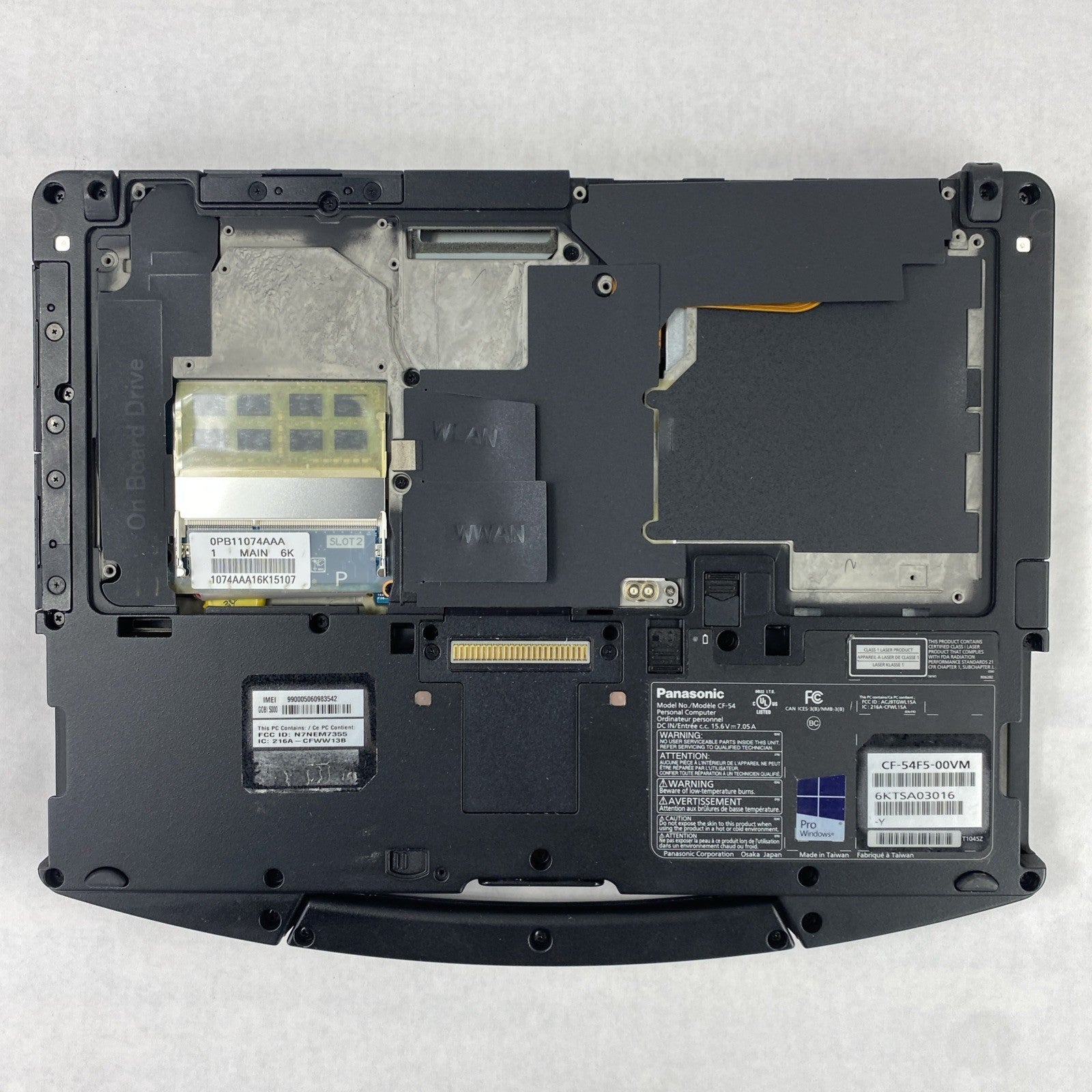 Panasonic Toughbook CF-54 14" Touch i5-6300U 2.4GHz 8GB RAM No Battery No HDD/OS