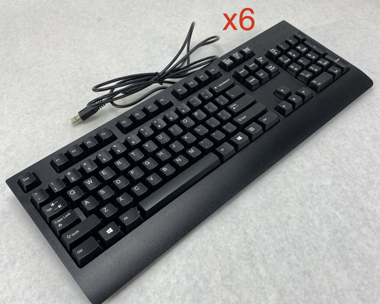 Lenovo Preferred Pro II SK-8827 Wired USB Keyboard - Lot of 6