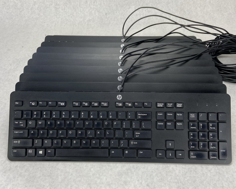 HP USB Slim Business Keyboard Model KU-1429 Part No 803181-001 Lot of 10 (Ten)