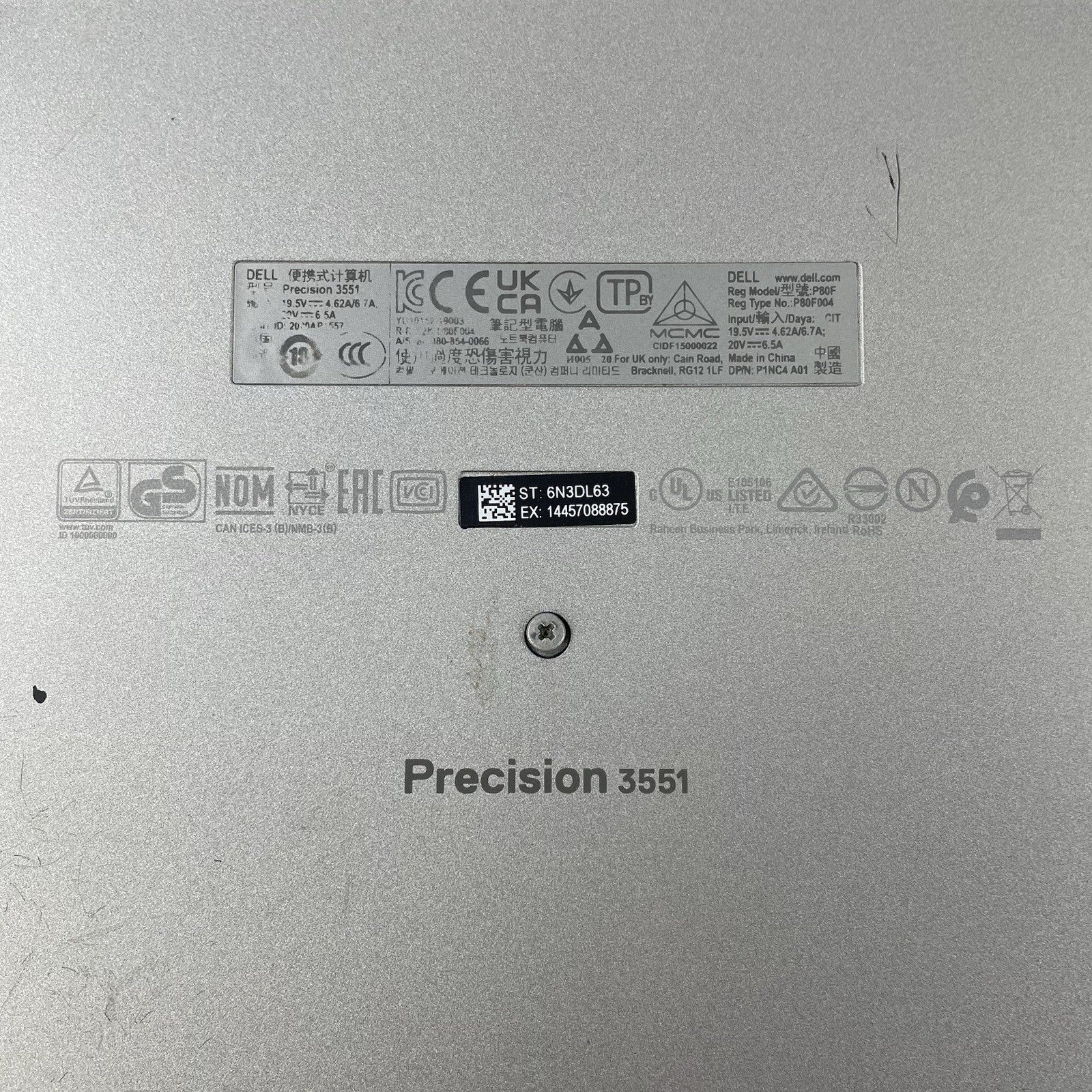 Dell Precision 3551 15.6" i5-10400H 2.60 GHz 16 GB RAM No SSD/OS/AC/Batt - READ17
