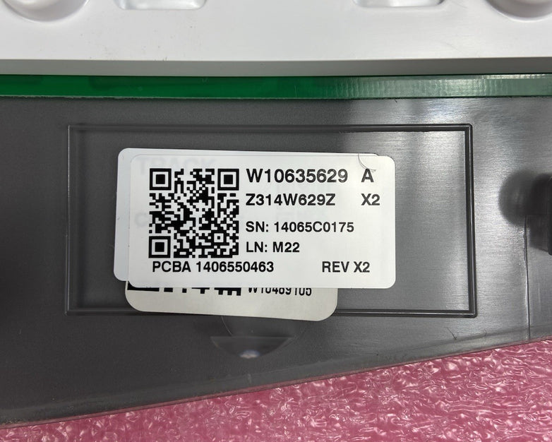 Whirlpool Washer Touchpad Control Panel W10635629