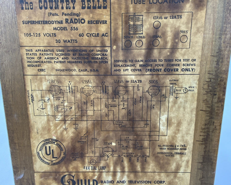 The Country Belle Superheterodyne 556 - Not Tested