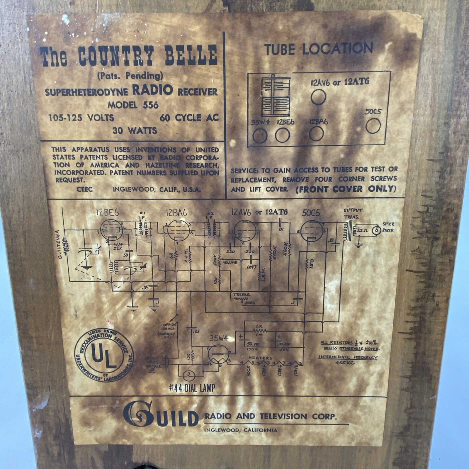 The Country Belle Superheterodyne 556 - Not Tested4