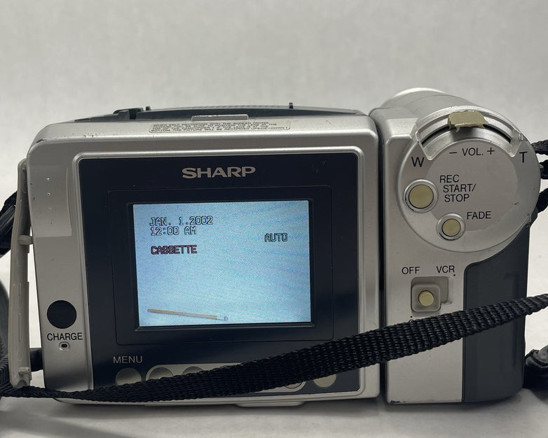 Sharp Viewcam VL-A111U 8mm Camcorder Silver 16x Zoom 2.5" LCD AC Adapter