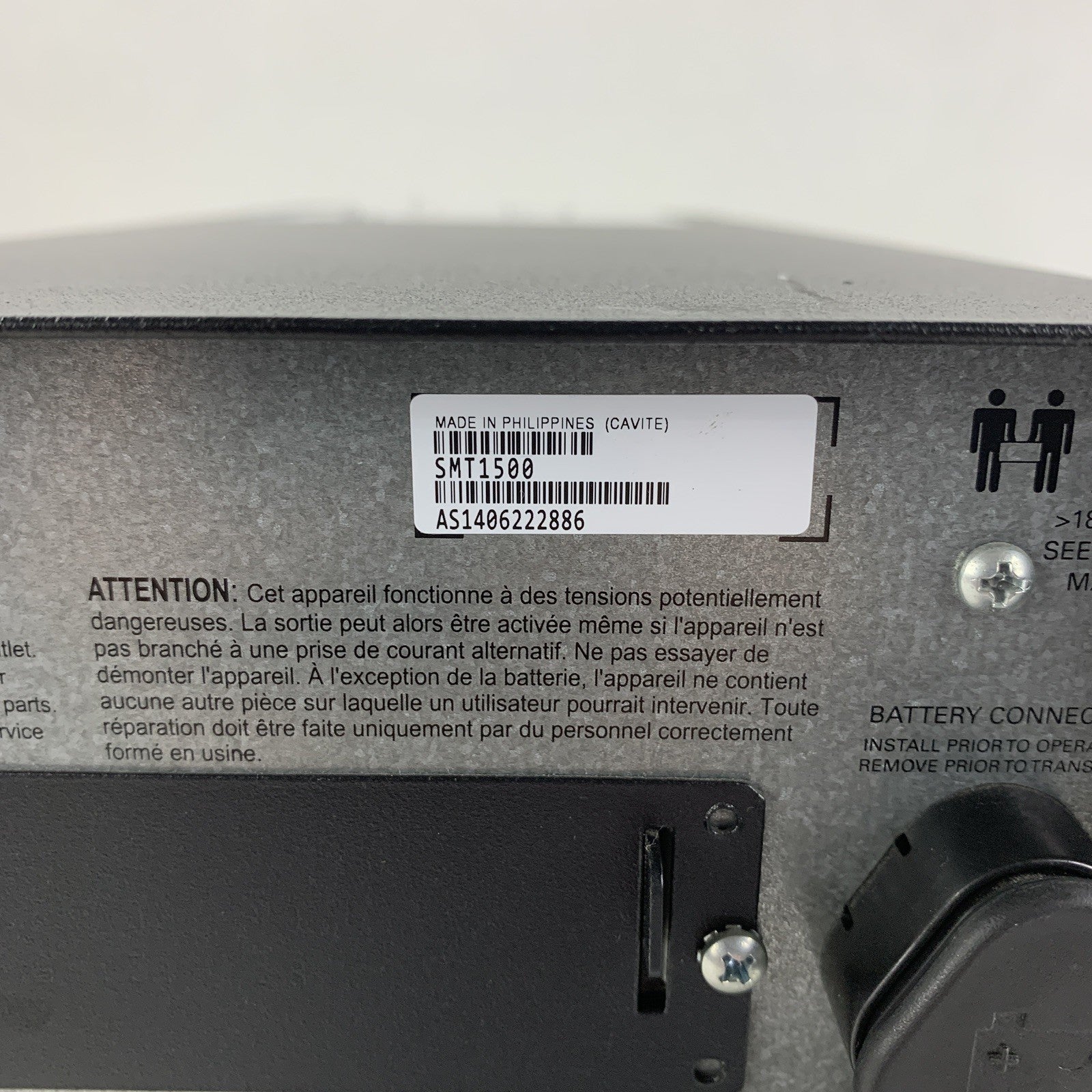 APC SMT1500 Smart Connect UPS 1500VA LCD Backup Surge No Batt Tested Bad Group 1