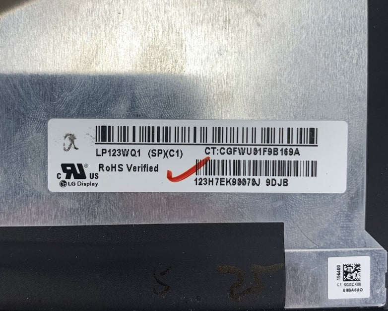 HP Pro X2 12.3" 2736x1824 LP123WQ1(SP)(C1) Non-Touch Screen Assembly - Untested