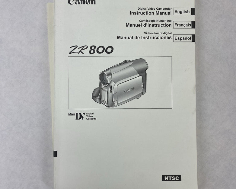 Canon ZR 800 Digital Video Camcorder Kit Untested