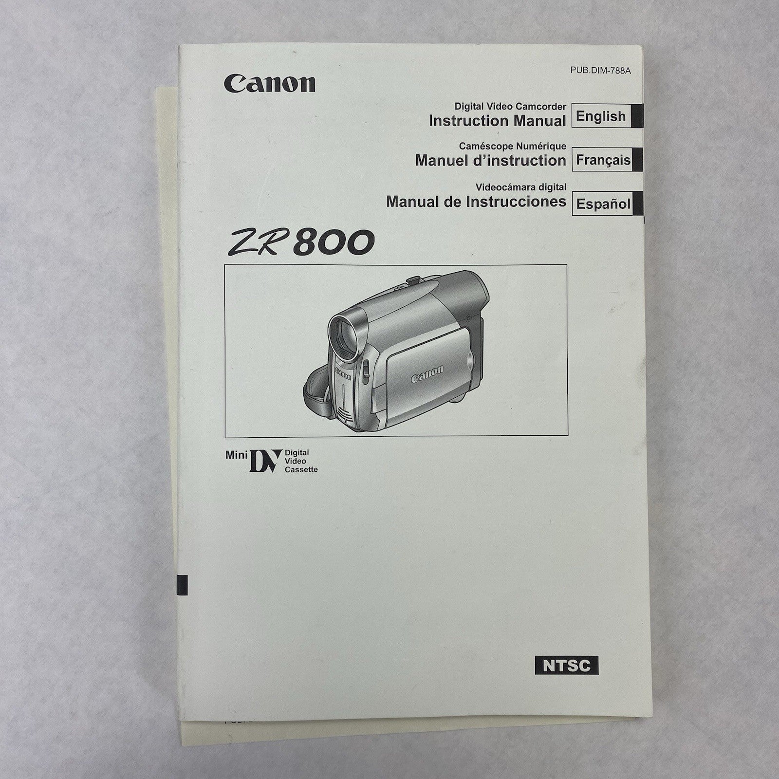 Canon ZR 800 Digital Video Camcorder Kit Untested