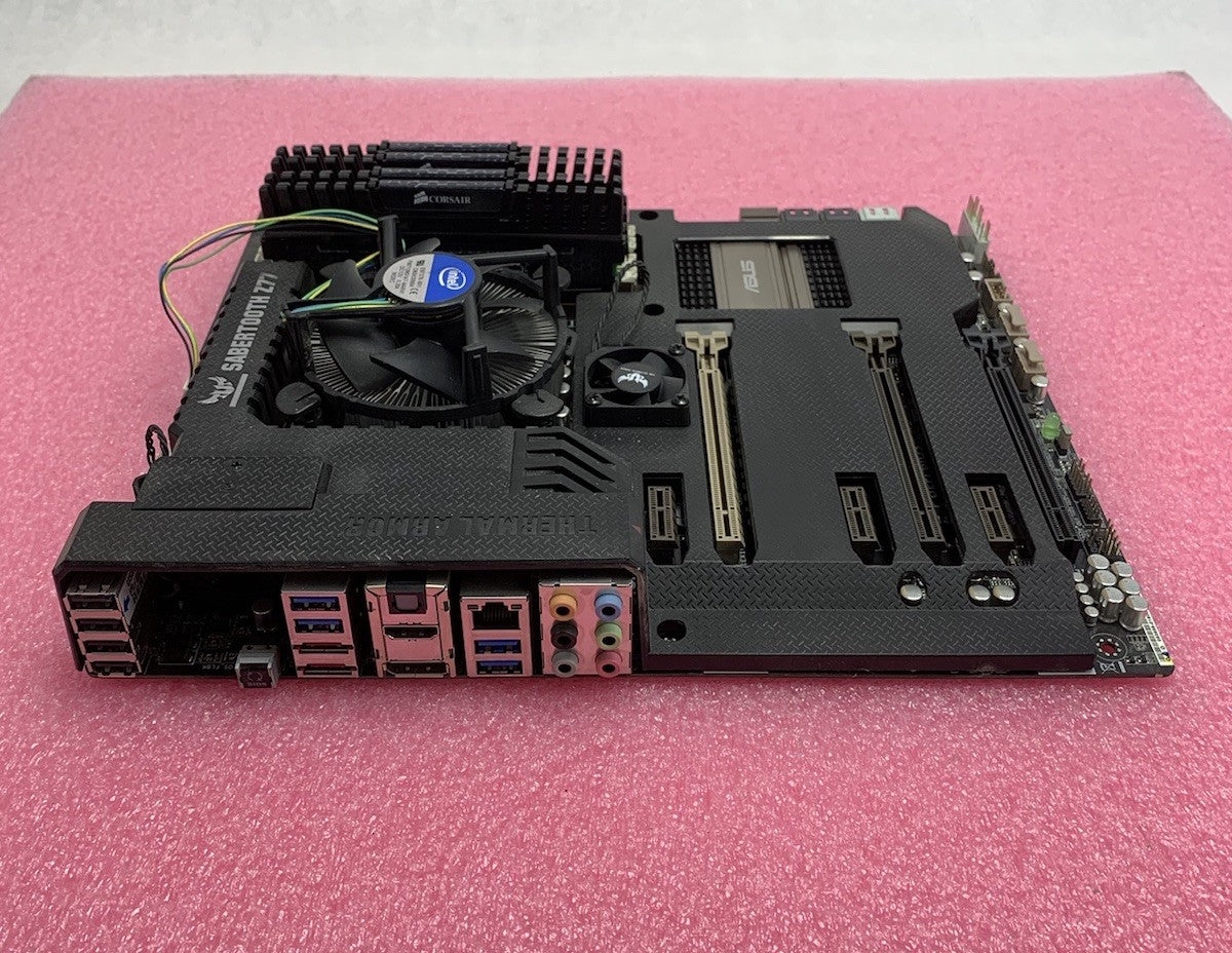 Asus Sabertooth Z77 Motherboard Intel i7-3770 3.4GHz 16GB RAM w/ Shield