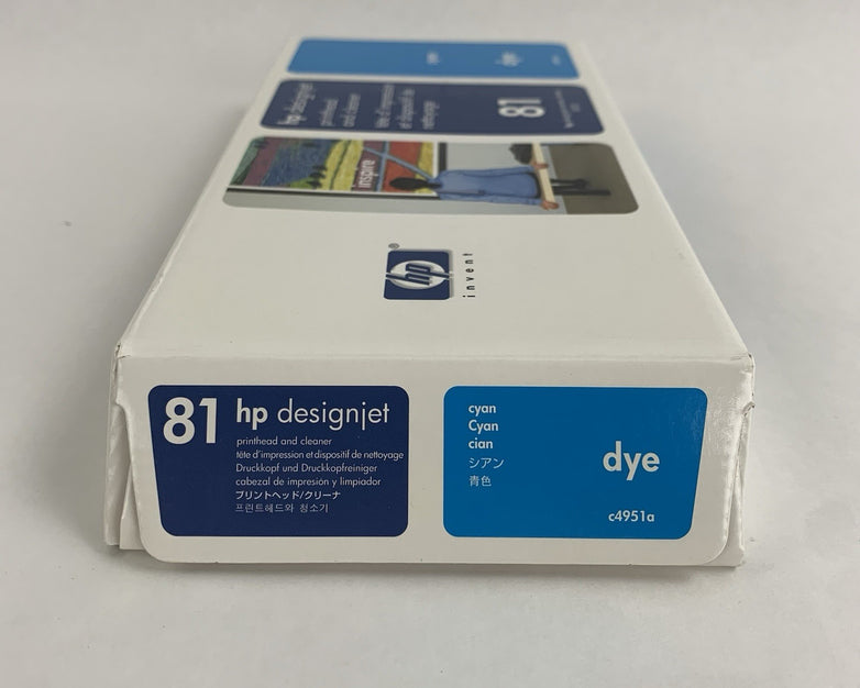 HP C4951A 81 Cyan Printhead & Cleaner for DesignJet OEM New in Box Sealed