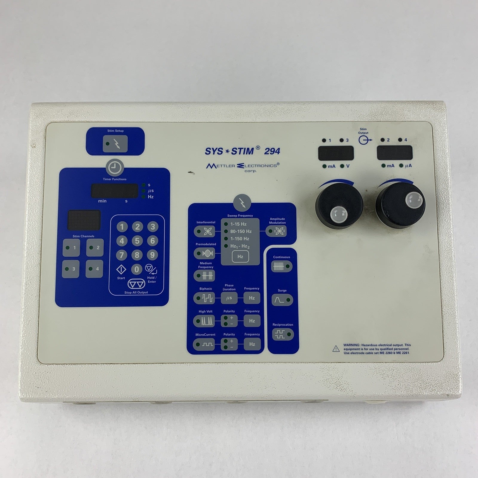 Mettler Electronics Sys Stim 294 Four-Channel No Power