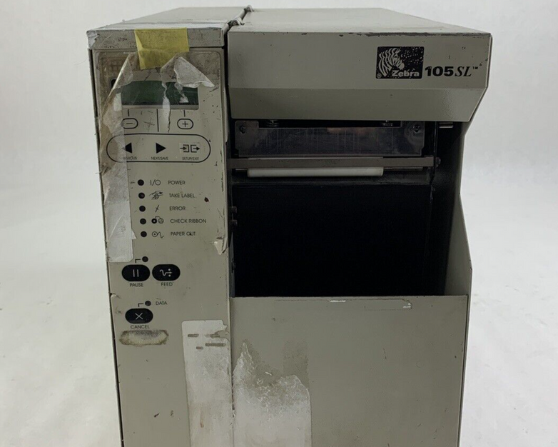 Zebra 105SL Label Printer Tested and For Parts and Repair