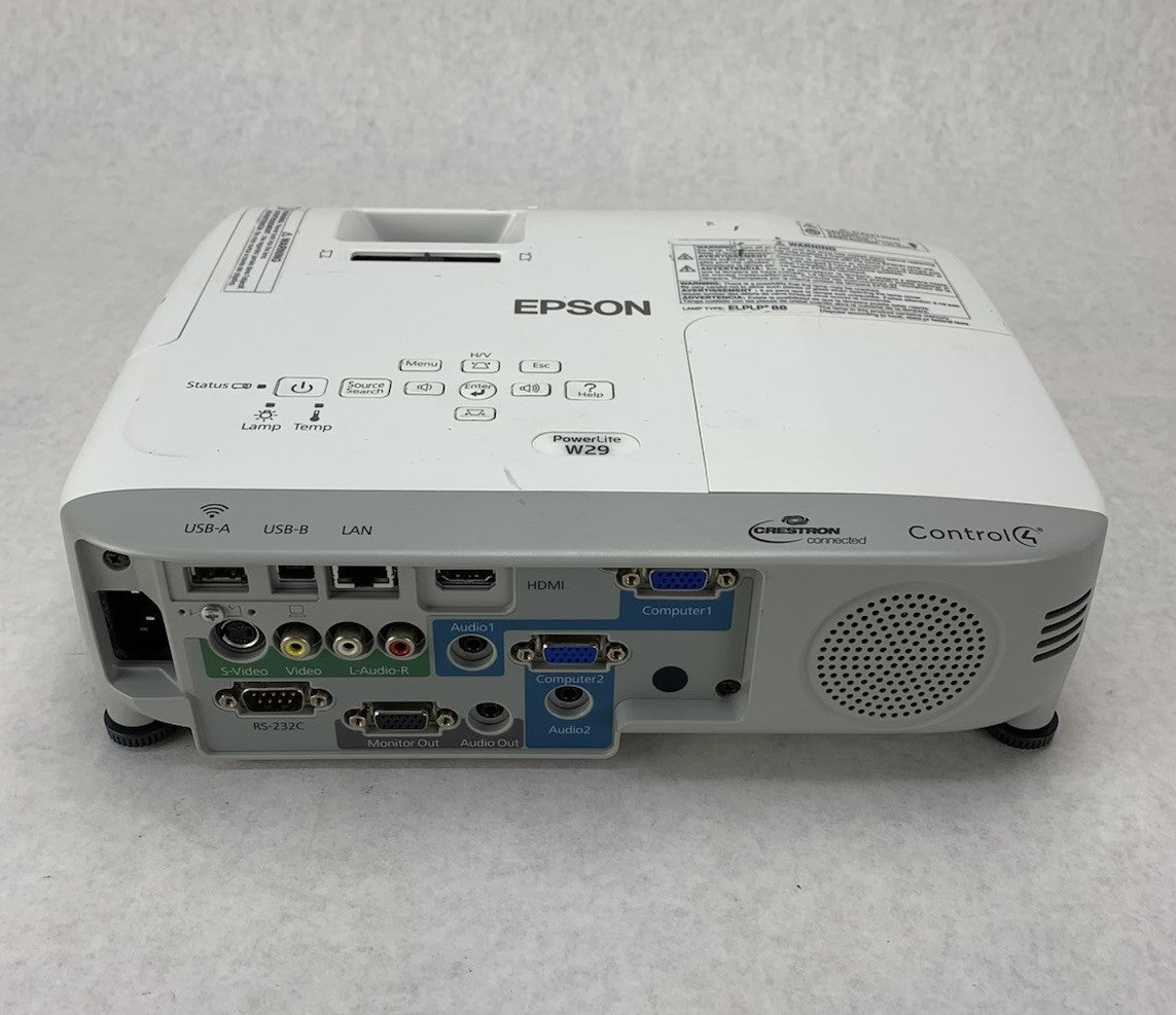 Epson PowerLite W29 H690A LCD Lamp Projector 3443 Lamp Hours - No Remote3