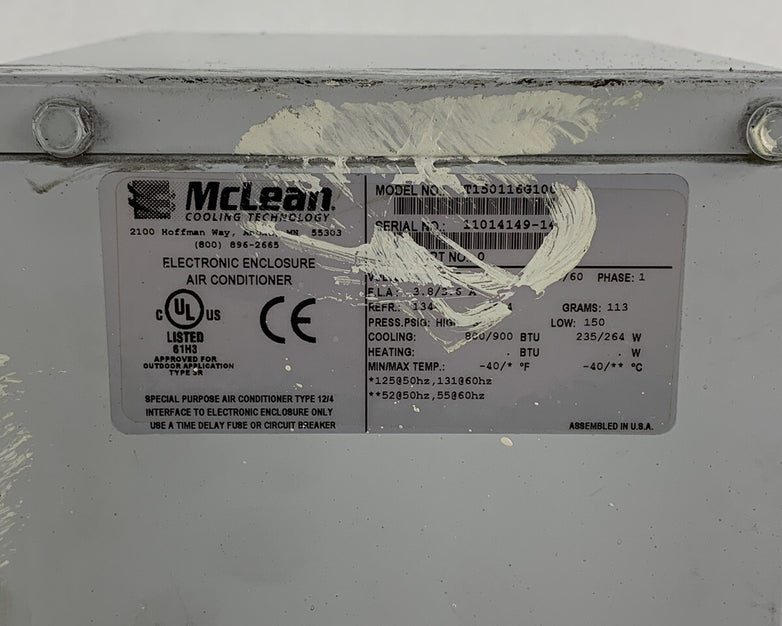 McLean T150116G100 T Series Compact Outdoor Air Conditioning Blows Cool No Screw