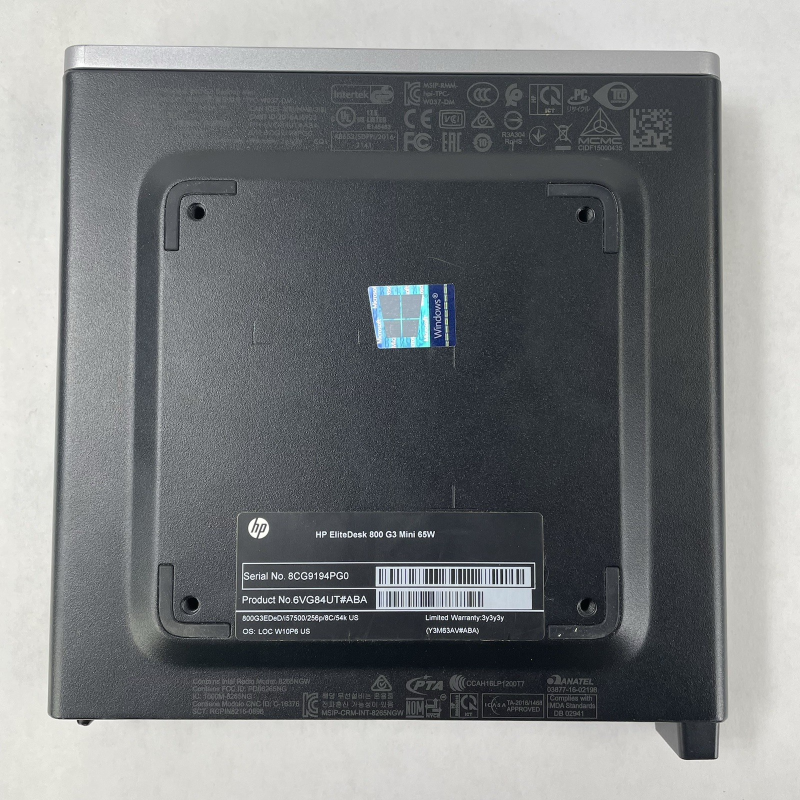 HP EliteDesk 800 G3 Micro i5-7500 3.40 GHz 16 GB RAM No SSD/OS/AC5