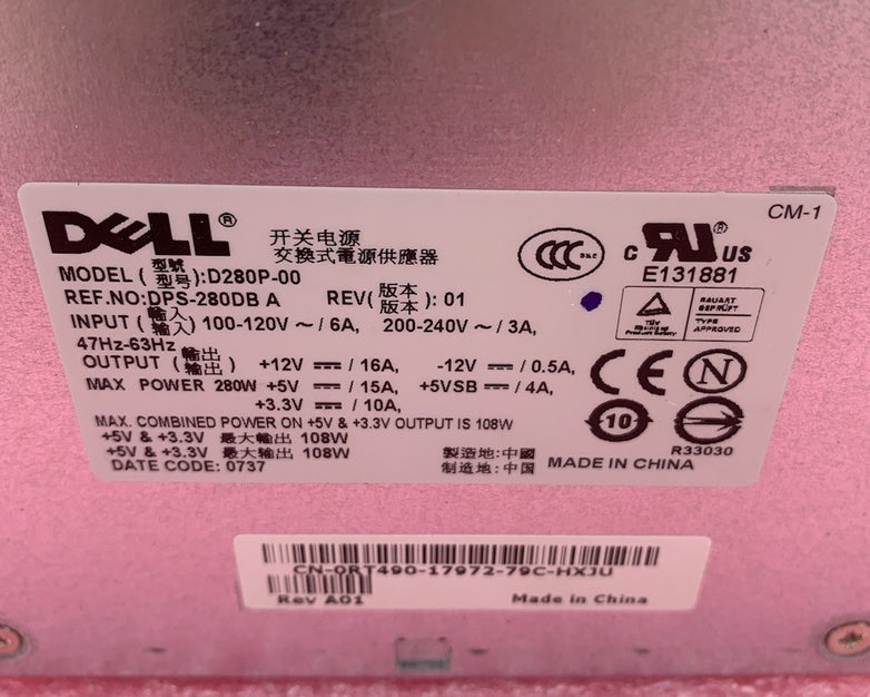 Dell D280P-00 280W Power Supply
