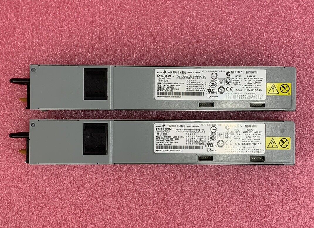 Emerson 7001484-J000 REV L / REV N Server Power Supplies (Lot of 2)