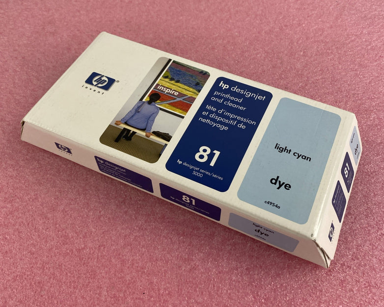 HP C4954A 81 Light Cyan Printhead and cleaner Designjet 5000 25 APR 2008