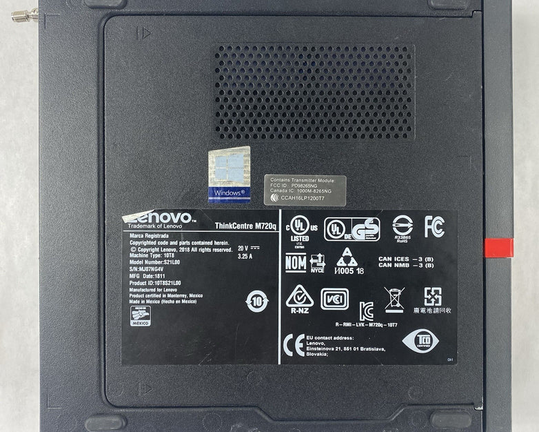 Lenovo ThinkCentre M720q Micro Intel Core i5-8500T 2.1GHz 8GB RAM No HDD OS AC