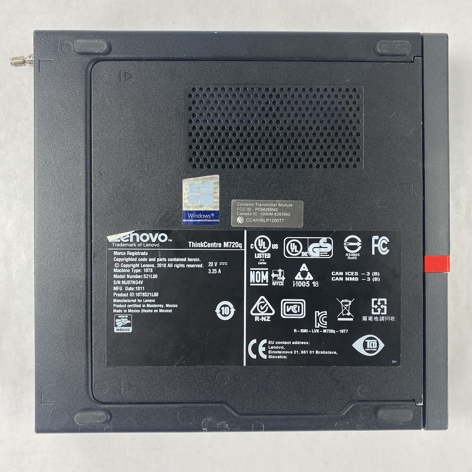 Lenovo ThinkCentre M720q Micro Intel Core i5-8500T 2.1GHz 8GB RAM No HDD OS AC