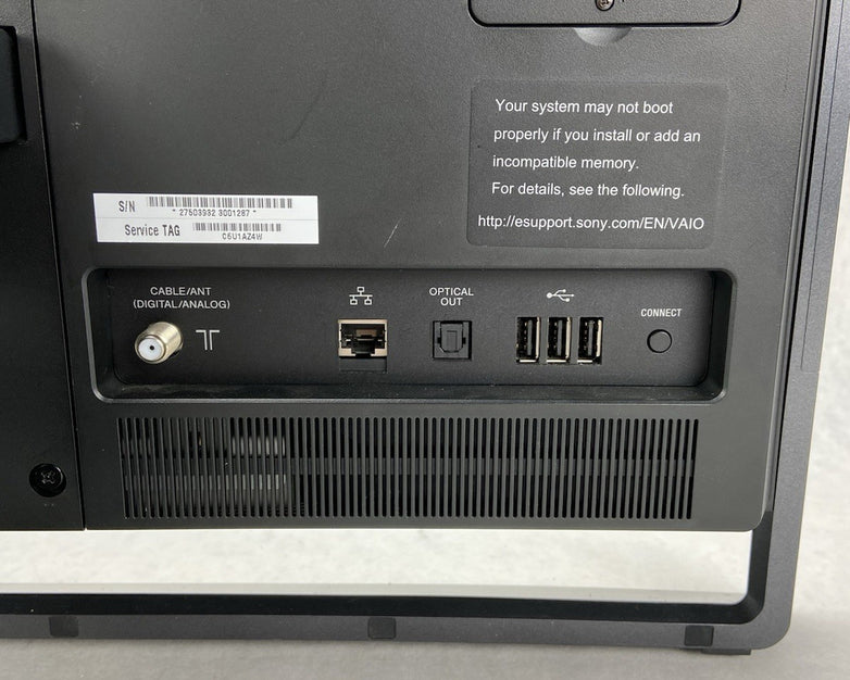 Sony VPCL114FX AIO Intel Core 2 Duo E7500 2.93GHz 4GB RAM No HDD No OS