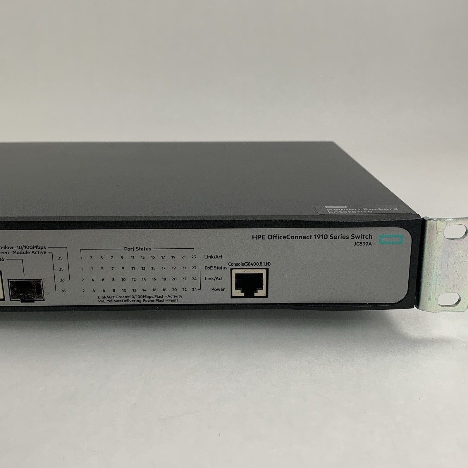 HP JG539A 1910 24-PoE+Switch 24 Port Network Switch Tested Reset3