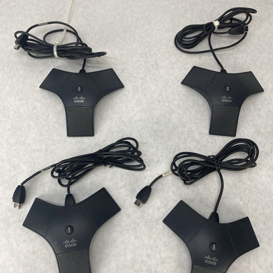 Lot( 4 ) Cisco 2201-40140-001 Wired Conference Speaker External Mic Pods w Cord