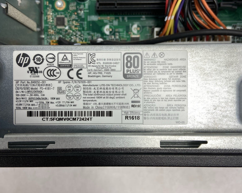 HP Slimline 260-P026 SFF Intel Core i3-6100T 3.2GHz 8GB RAM No HDD No OS