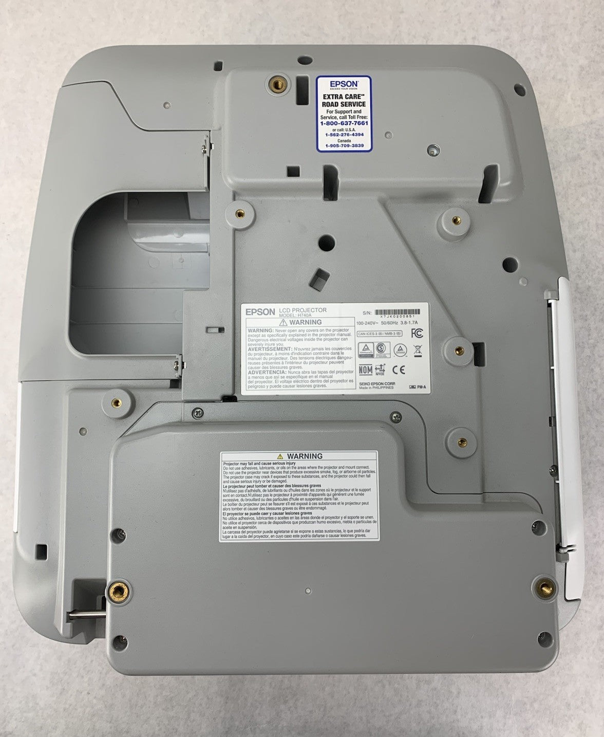 Epson PowerLite 695Wi H740A LCD Lamp Projector 545 Lamp Hours - No Remote6