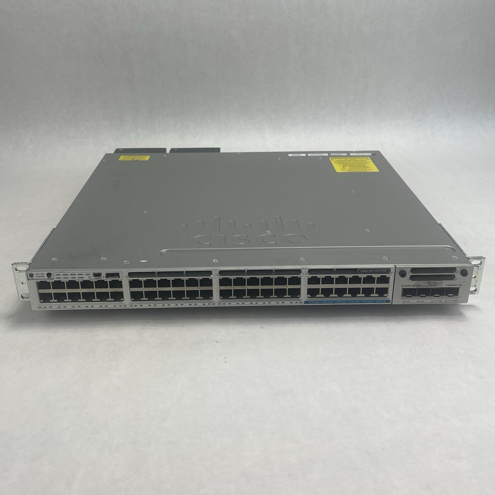 Cisco WS-C3850-48P-S 48 V02 Port Switch 2x 1100W PSU Tested & Reset1