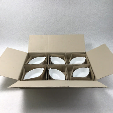 24 Piece set Steelite 6300P126 Rene Ozorio Aura 7-1/2 Oz White Oval Bowl