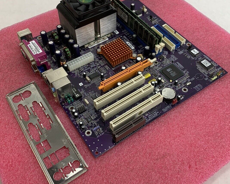 SIS SIS-741GX-M Motherboard AMD Sempron 2400+ 1.66GHz 640MB RAM w/Shield