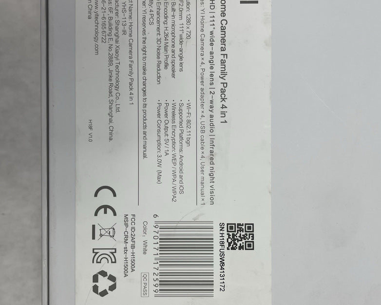 Yi Home Camera Family Pack  4-in-1 Wide Angle 2-way Audio