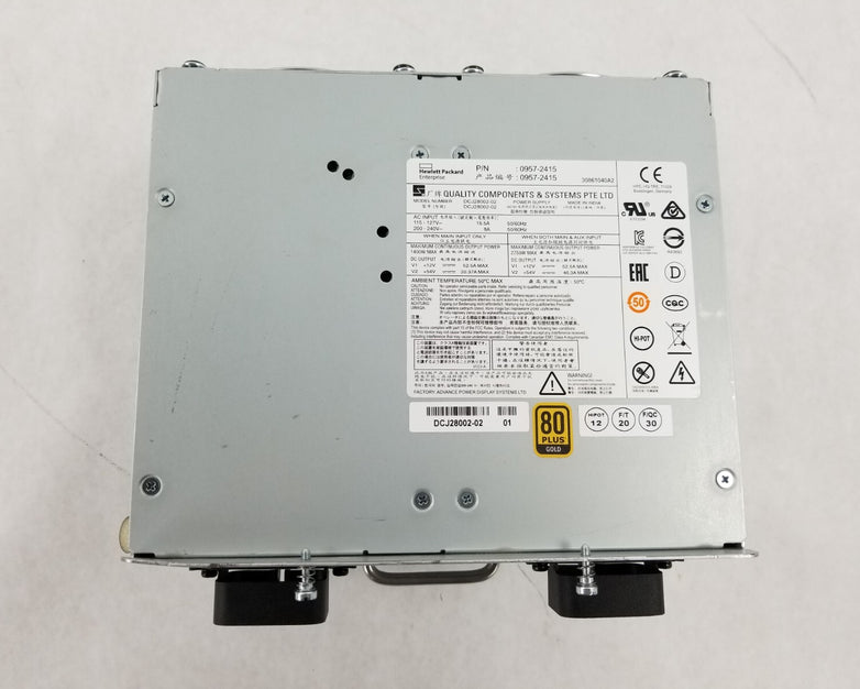 Hewlett Packard HPE Aruba Power Supply 2750 Watt J9830B Untested