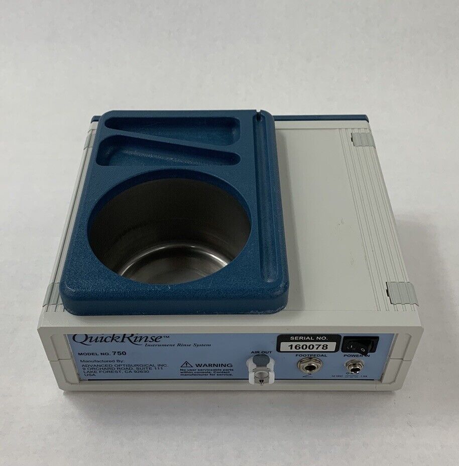 Advanced OptiSurgical QuickRinse 750 Instrument Rinse System - Parts and Repair