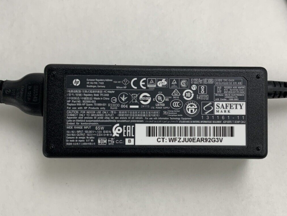 Lot of 3  HP TPC-DA58 AC Power Adapter 19.5v 3.3a 65w