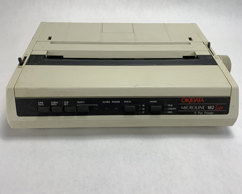 Okidata Microline 182 Turbo 9-Pin Dot Matrix Printer GE5250U - No Ribbon No Cord