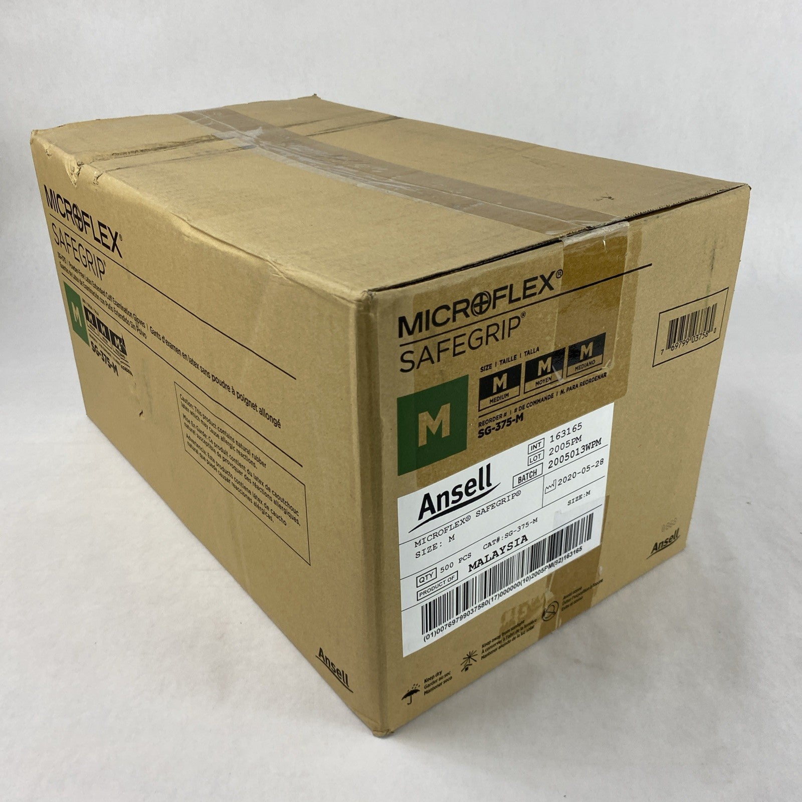 Ansell Microflex SafeGrip SG-375-M Latex Exam Gloves Medium - 500 Count1