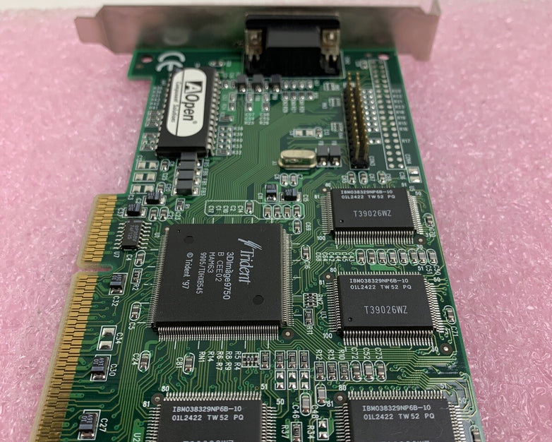 AOPEN Trident 91.AC821.002 3D IMAGE 9750 4 MB AGP VGA Video Card - Tested