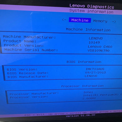 Lenovo C460 AIO-FOAD 21.5" Intel Pentium G3220T 2.60GHz 4GB No HDD No OS No AC