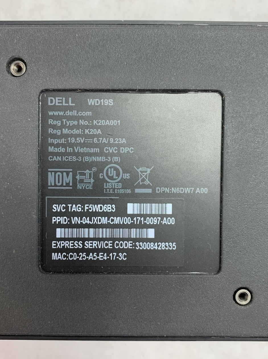 Dell WD19S Thunderbolt USB-C Docking Station - No AC Adapter10