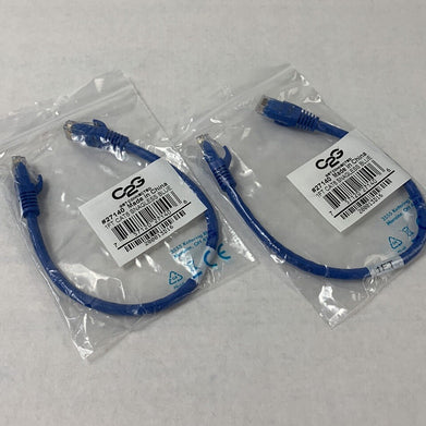 C2G 27140 1ft Cat6 Patch Cable (Lot of 2)