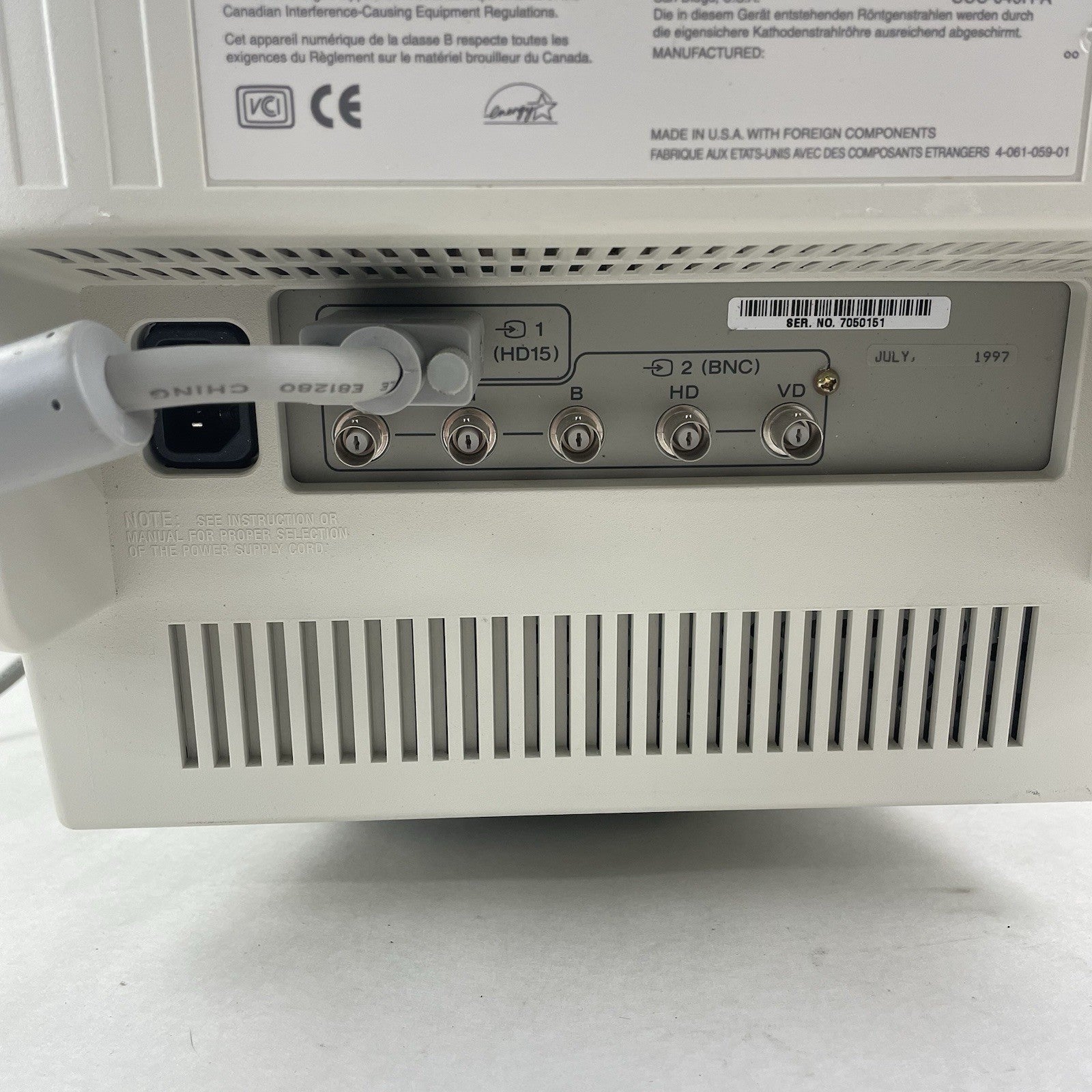 Power Computing GDM-20f03 1997  19" CRT Computer Monitor 1280x10249