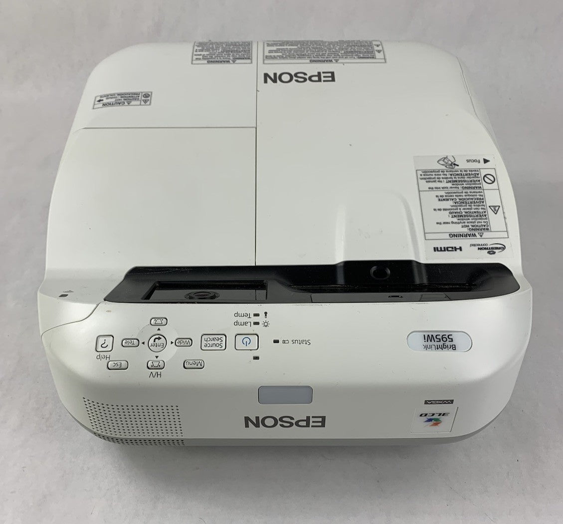 Epson BrightLink 595Wi H599A LCD Lamp Projector 2669 Lamp Hours - No Remote3