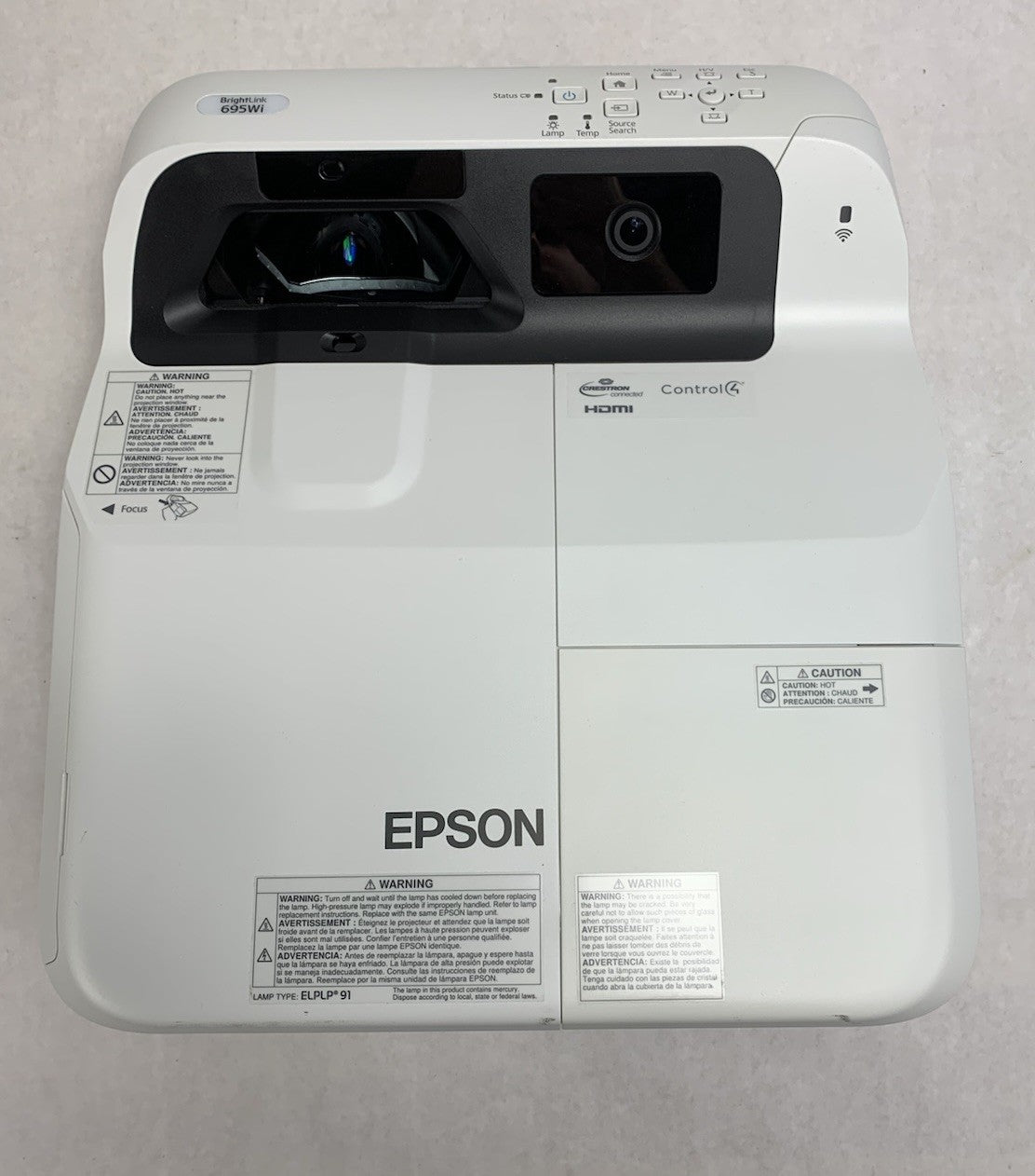 Epson PowerLite 695Wi H740A LCD Lamp Projector 883 Lamp Hours - No Remote5