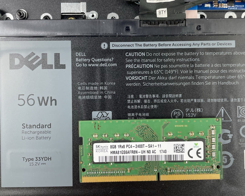 Dell Latitude 3500 15.6" i5-8265U 1.60 GHz 8 GB RAM No SSD/OS/AC - Worn Keys