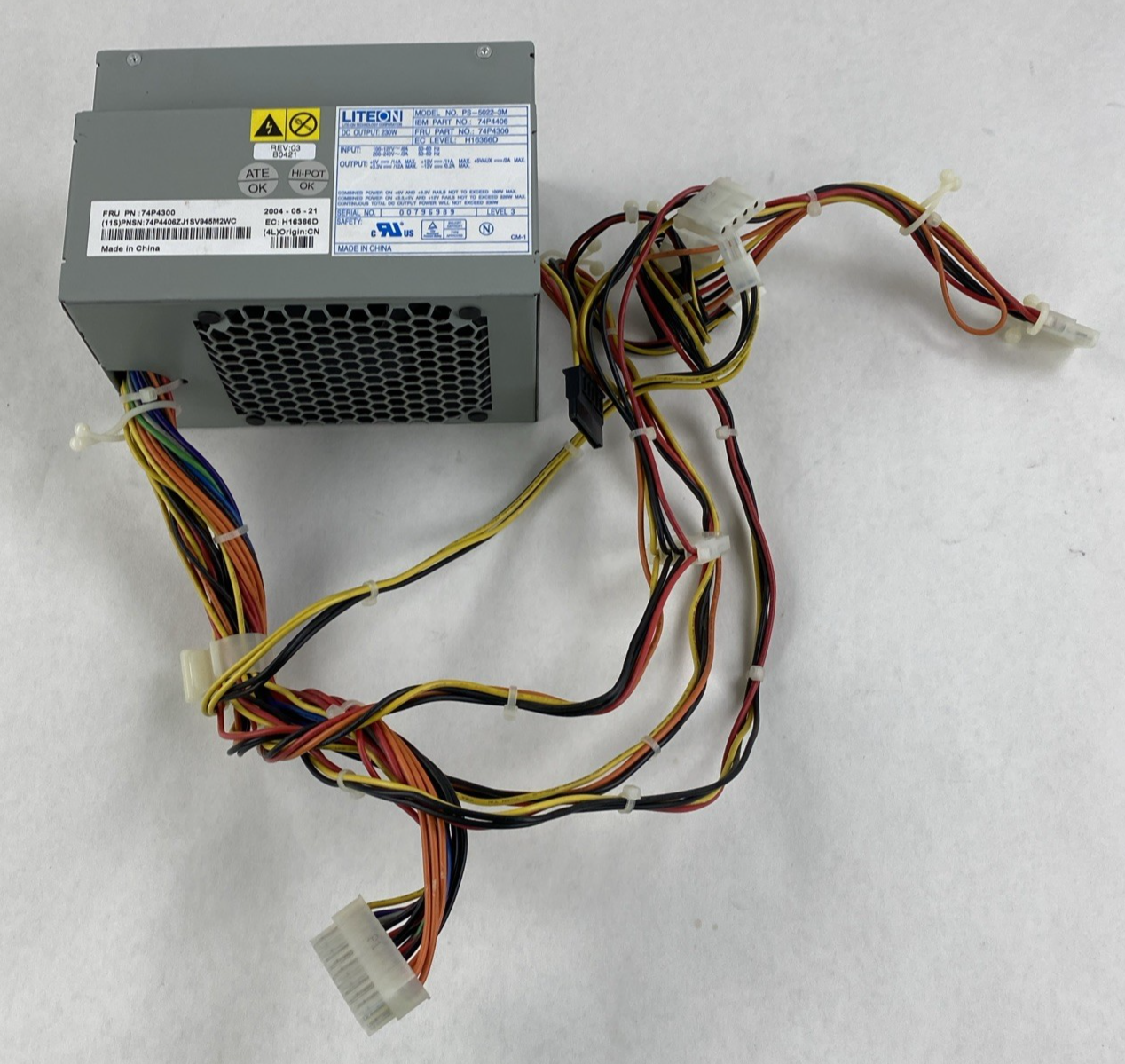 LiteOn PS-5022-3M 230W Power Supply Tested