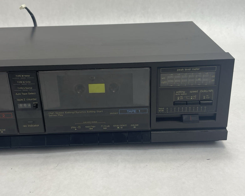 Technics RS-T24 Dual  Cassette Deck Player Recorder Dubbing Untested Parts