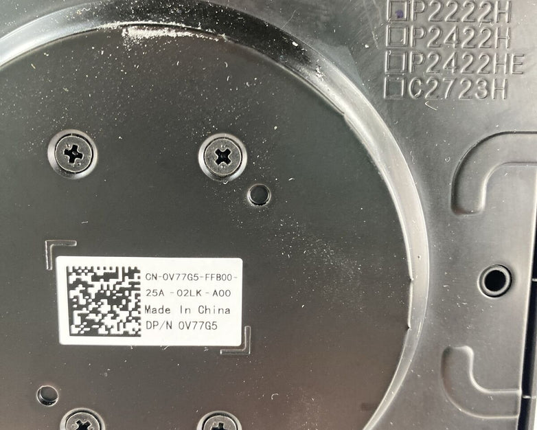 Dell 0V77G5 Monitor Stand for P2222H Silver Swivel Rotate Genuine Original OEM